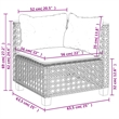 vidaXL 8 Piece Poly Rattan Small Sofa Set in Gray