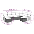 vidaXL 9 Piece Poly Rattan Sofa Set in Black
