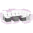 vidaXL 10 Piece Solid Acacia Wood Sofa Set in Beige