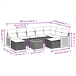 vidaXL 10 Piece Steel Sofa Set in Gray/Beige