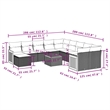 vidaXL 12 Piece Steel Sofa Set in Gray/Beige