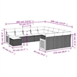 vidaXL 12 Piece Steel Sofa Set in Gray