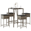 vidaXL 5 Piece Bar Set in Black/Gray