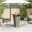vidaXL 3 Piece Solid Acacia Wood Bar Set in Gray