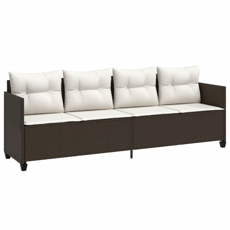 vidaXL 5 Piece Sofa Set in White/Brown/Cream