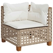 vidaXL Solid Acacia Wood Sofa Set in Beige
