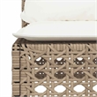 vidaXL Solid Acacia Wood Sofa Set in Beige