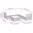 vidaXL Solid Acacia Wood Sofa Set in Beige