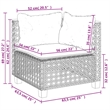 vidaXL Solid Acacia Wood Sofa Set in Beige