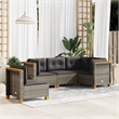vidaXL 5 Piece Steel Sofa Set in Gray
