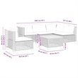vidaXL 6 Piece Solid Acacia Wood Sofa Set in Beige