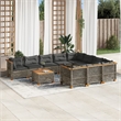 vidaXL Solid Acacia Wood Sofa Set in Gray