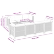 vidaXL 8 Piece Solid Acacia Wood Sofa Set in Gray