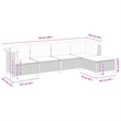 vidaXL 5 Piece Sofa Set in White/Cream/Beige