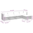 vidaXL 5 Piece Solid Acacia Wood Sofa Set in Beige