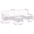 vidaXL 6 Piece Solid Acacia Wood Sofa Set in Beige