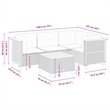 vidaXL 5 Piece Solid Acacia Wood Sofa Set in Beige