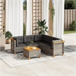 vidaXL Steel Garden Sofa Set in Gray