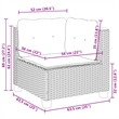 vidaXL Steel Garden Sofa Set in Gray