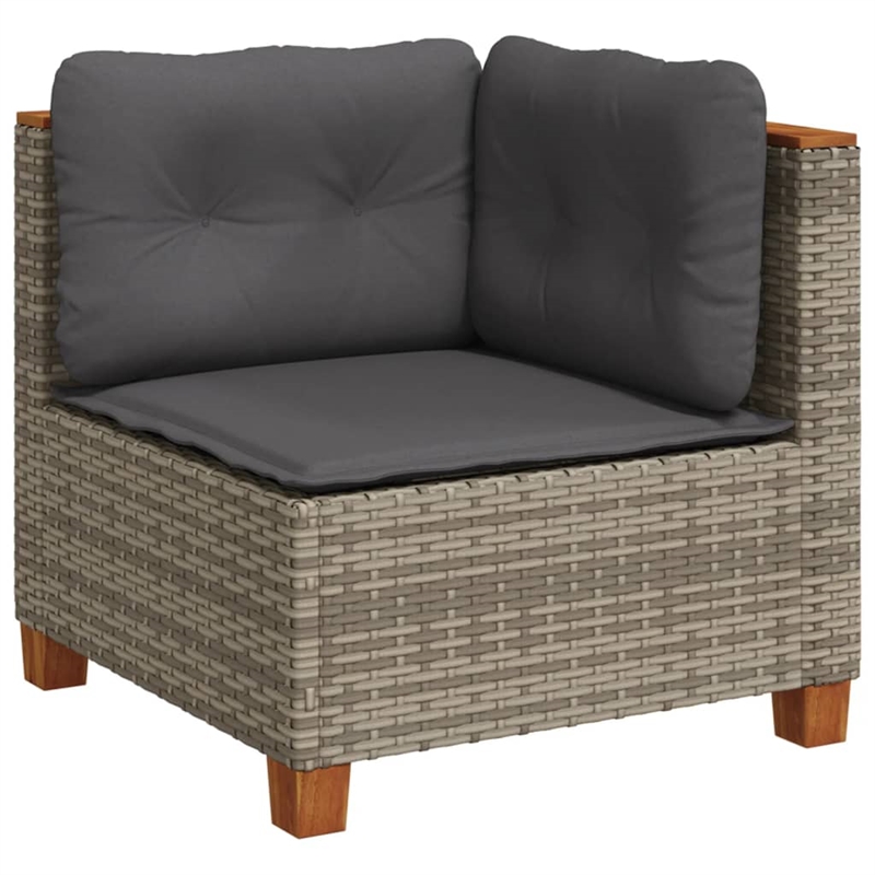 vidaXL Steel Garden Sofa Set in Gray