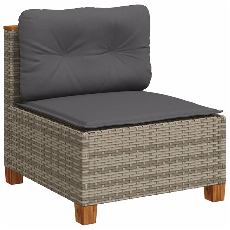 vidaXL Steel Garden Sofa Set in Gray