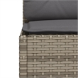 vidaXL Steel Garden Sofa Set in Gray