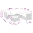 vidaXL Steel Garden Sofa Set in Gray