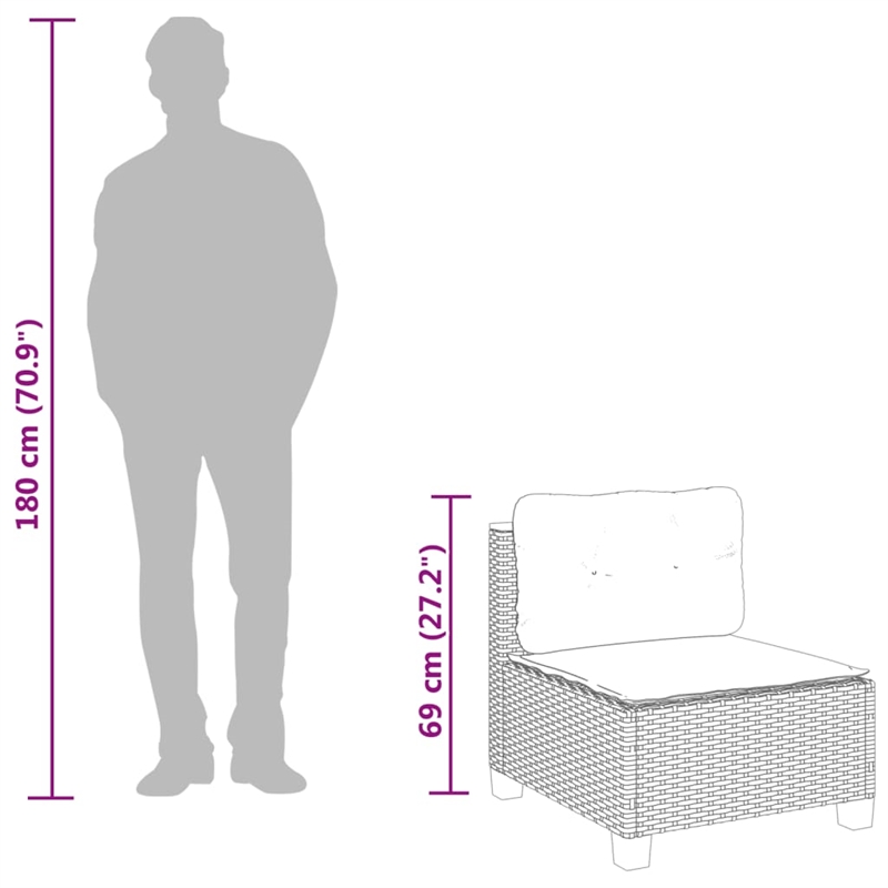 vidaXL Steel Garden Sofa Set in Gray