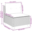 vidaXL Steel Garden Sofa Set in Gray