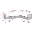 vidaXL Poly Rattan Small Sofa Set in Gray