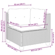 vidaXL Solid Acacia Wood Small Sofa Set in Beige