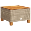 vidaXL Solid Acacia Wood Small Sofa Set in Beige