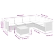 vidaXL Solid Acacia Wood Small Sofa Set in Beige