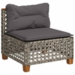 vidaXL 7 Piece Solid Acacia Wood Sofa Set in Gray