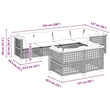 vidaXL 7 Piece Solid Acacia Wood Sofa Set in Gray