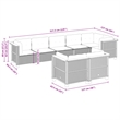 vidaXL 8 Piece Steel Sofa Set in White/Cream/Beige