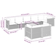 vidaXL 9 Piece Solid Acacia Wood Small Sofa Set in Gray