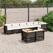 vidaXL 9 Piece Sofa Set in Black/White/Cream