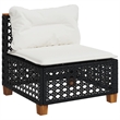vidaXL 9 Piece Sofa Set in Black/White/Cream