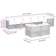 vidaXL 9 Piece Sofa Set in Black/White/Cream