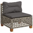 vidaXL 8 Piece Poly Rattan Sofa Set in Gray