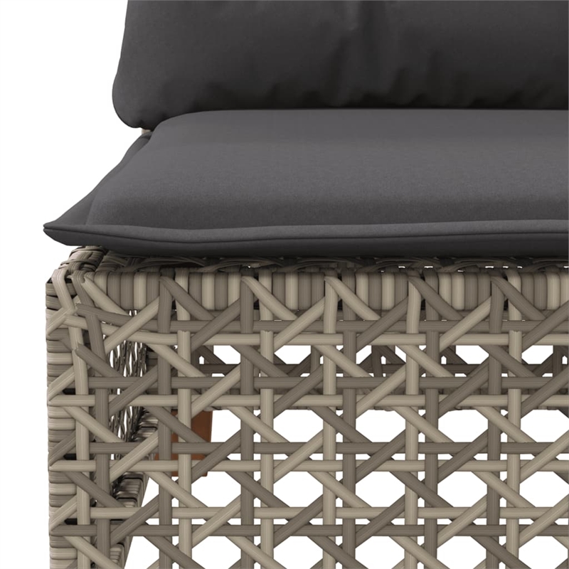 vidaXL 8 Piece Poly Rattan Sofa Set in Gray
