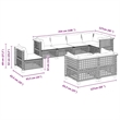 vidaXL 8 Piece Poly Rattan Sofa Set in Gray