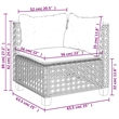 vidaXL 8 Piece Poly Rattan Sofa Set in Gray