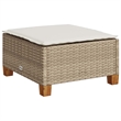 vidaXL 8 Piece Solid Acacia Wood Small Sofa Set in Beige