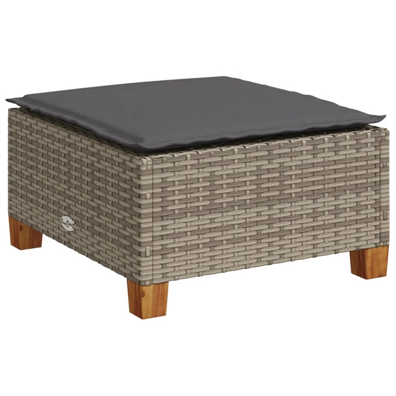 vidaXL 8 Piece Solid Acacia Wood Sofa Set in Gray