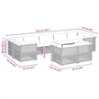 vidaXL 9 Piece Solid Acacia Wood Sofa Set in Gray