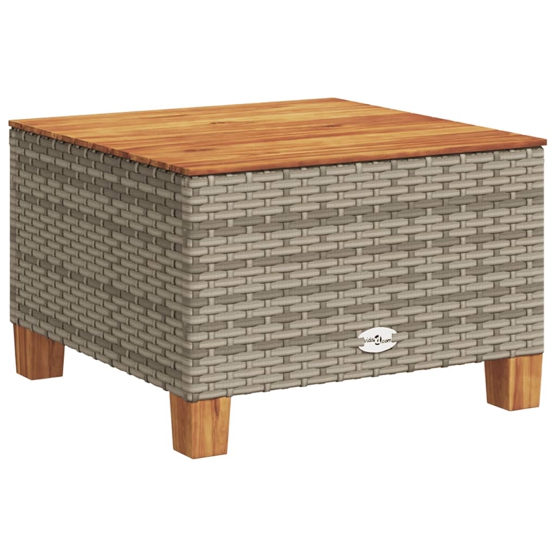 vidaXL 10 Piece Solid Acacia Wood Sofa Set in Gray