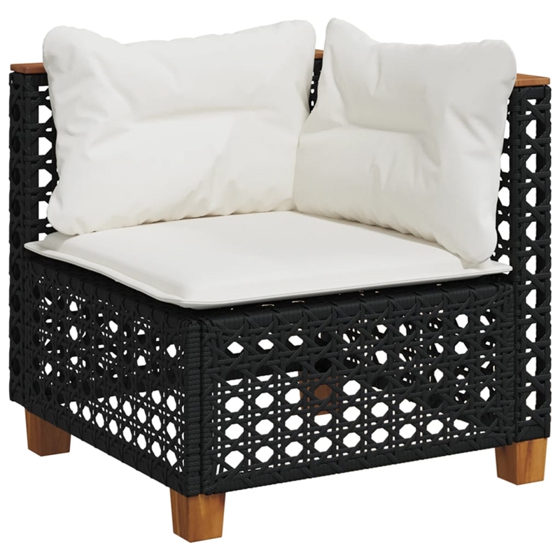 vidaXL 10 Piece Sofa Set in Black/White/Cream
