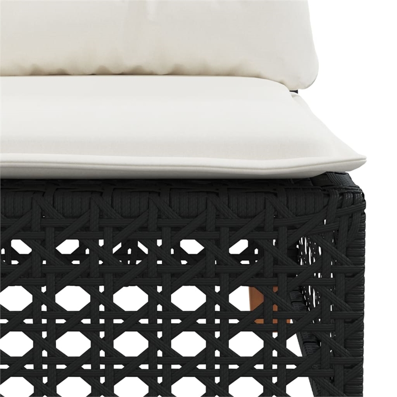 vidaXL 10 Piece Sofa Set in Black/White/Cream
